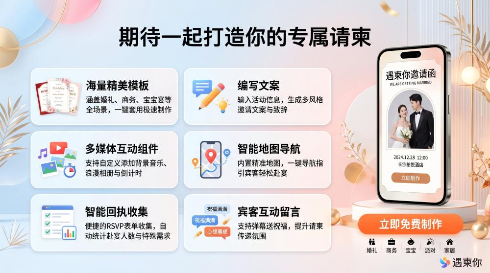 新人必看｜5款婚礼请柬制作工具实测，免费好用不踩坑！